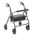 NEW Bariatric Rollator with 8" Wheels w/ Special Aluminum Loop Lock 10216BL-1